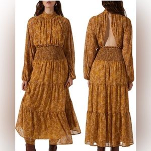 ASTR The Label Smocked Waist Maxi Dress
